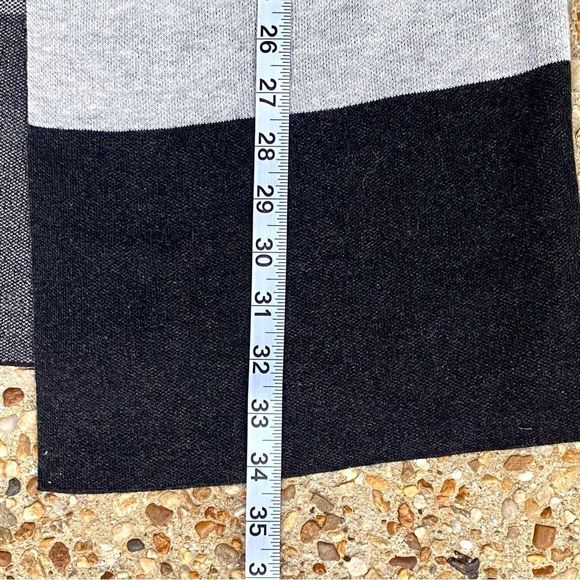NWT Kasper Color Block Open Front Oversized Grey Gray Combo Cardigan Size S - Picture 5 of 11